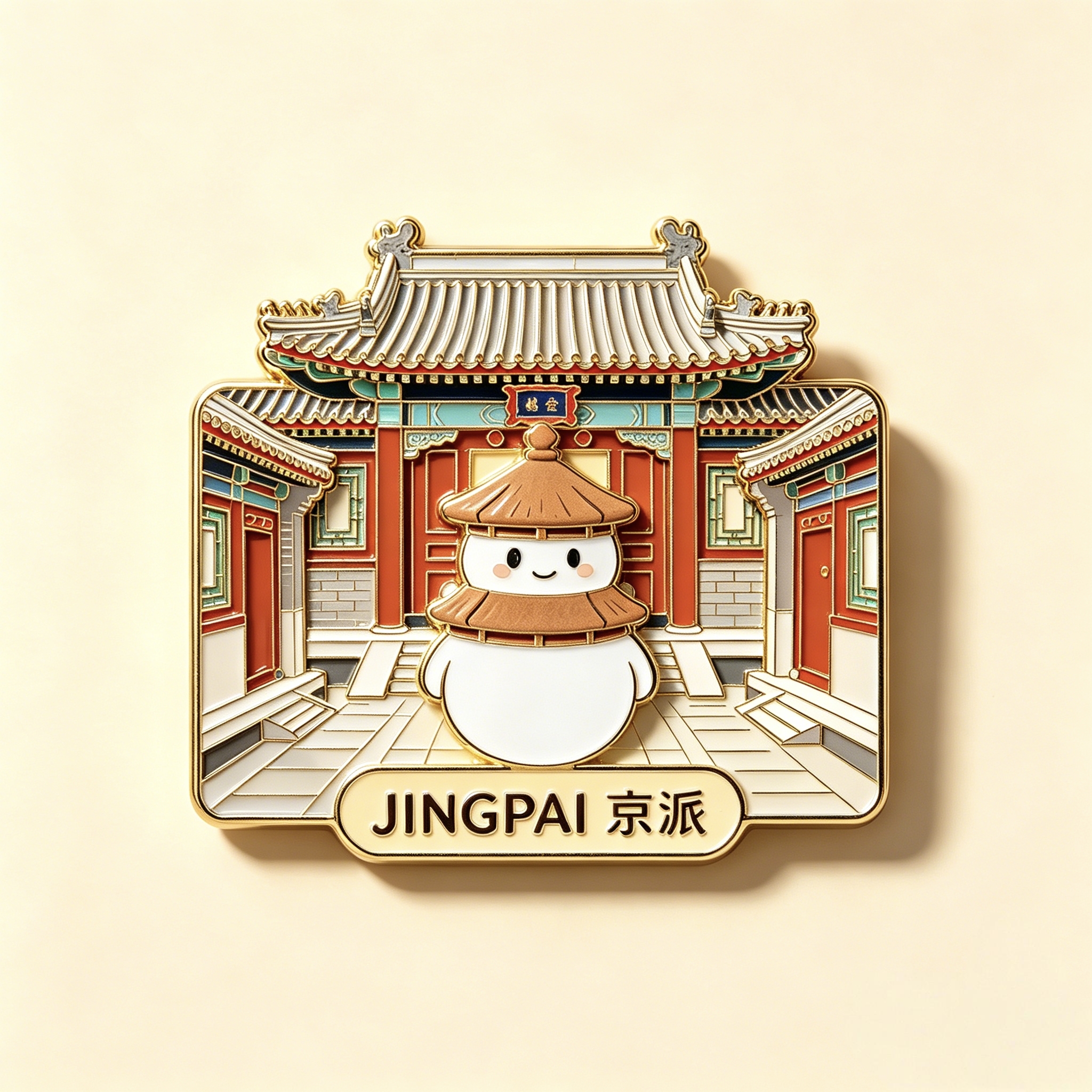 珐琅冰箱贴京派