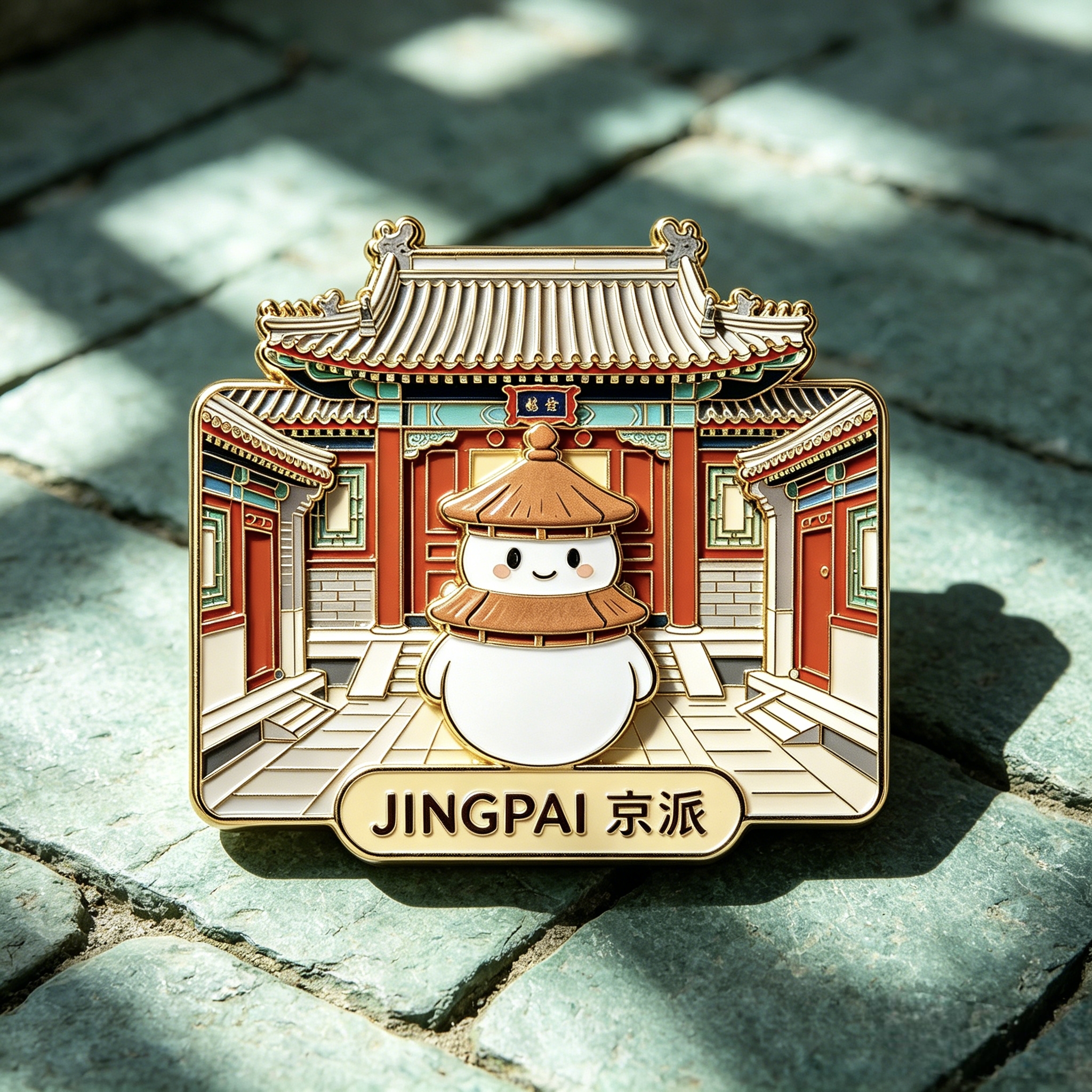 珐琅冰箱贴京派光影