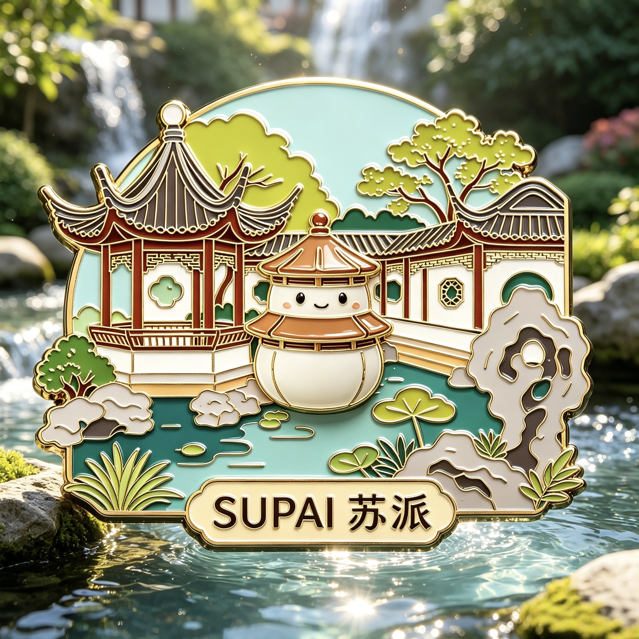 珐琅冰箱贴苏派光影